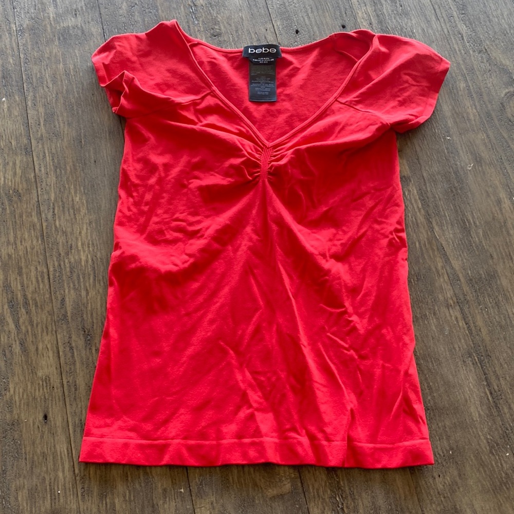 Red Bebe short sleeve size medium/large